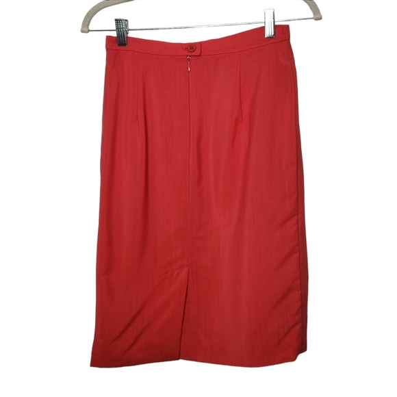 Max Mara Women's Red Wool Mohair Lightweight Pencil Skirt Size 40 Italy US 6 - Picture 3 of 9